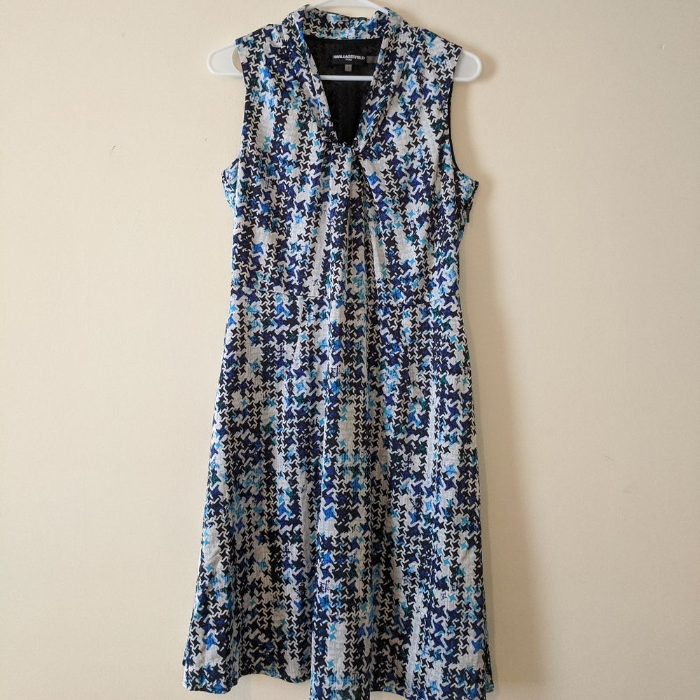 Karl Lagerfeld Paris Sz 8 Abstract Print Dress